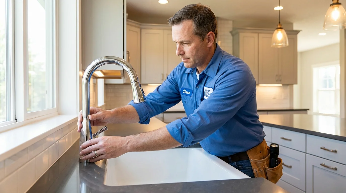 Kitchen faucet installation by Johns Plumbing LLC in Jonesborough